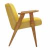 366 Concept armchair Loft 05 Mustard Dark Oak side