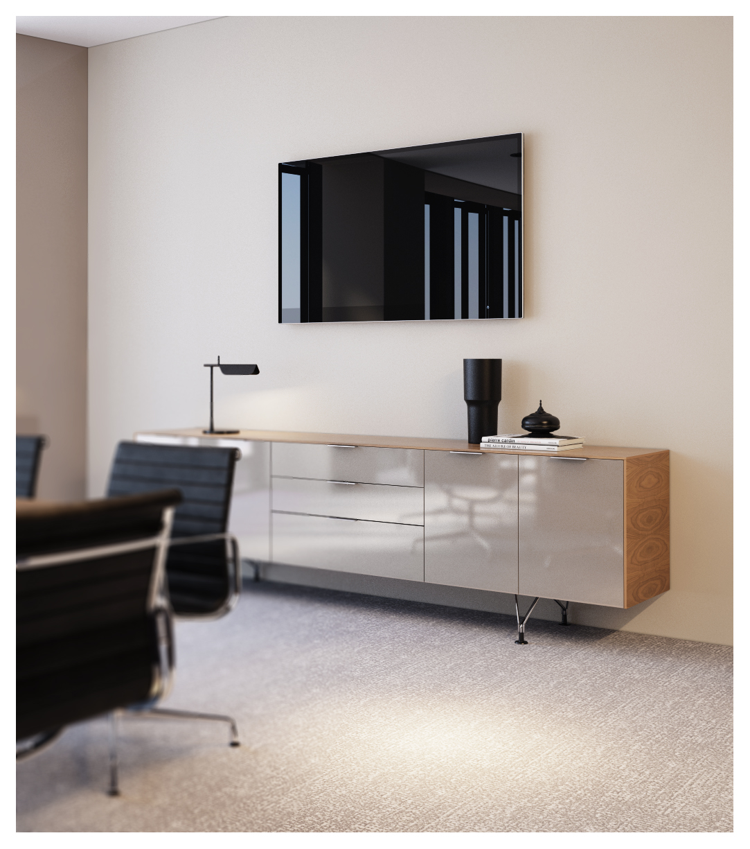 A2 high gloss credenza