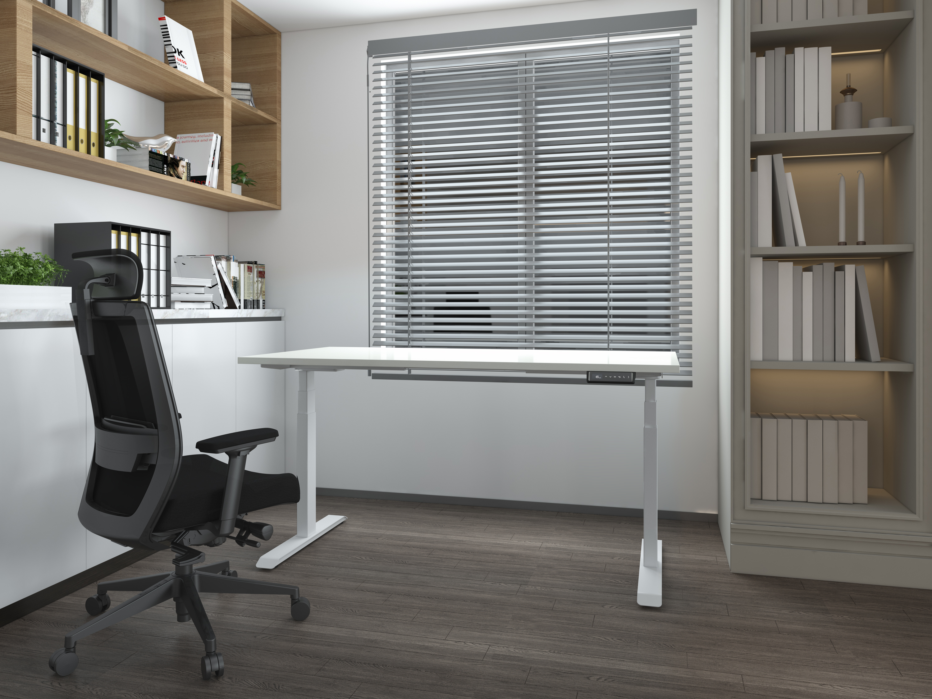 Flow White frame with white tabletop