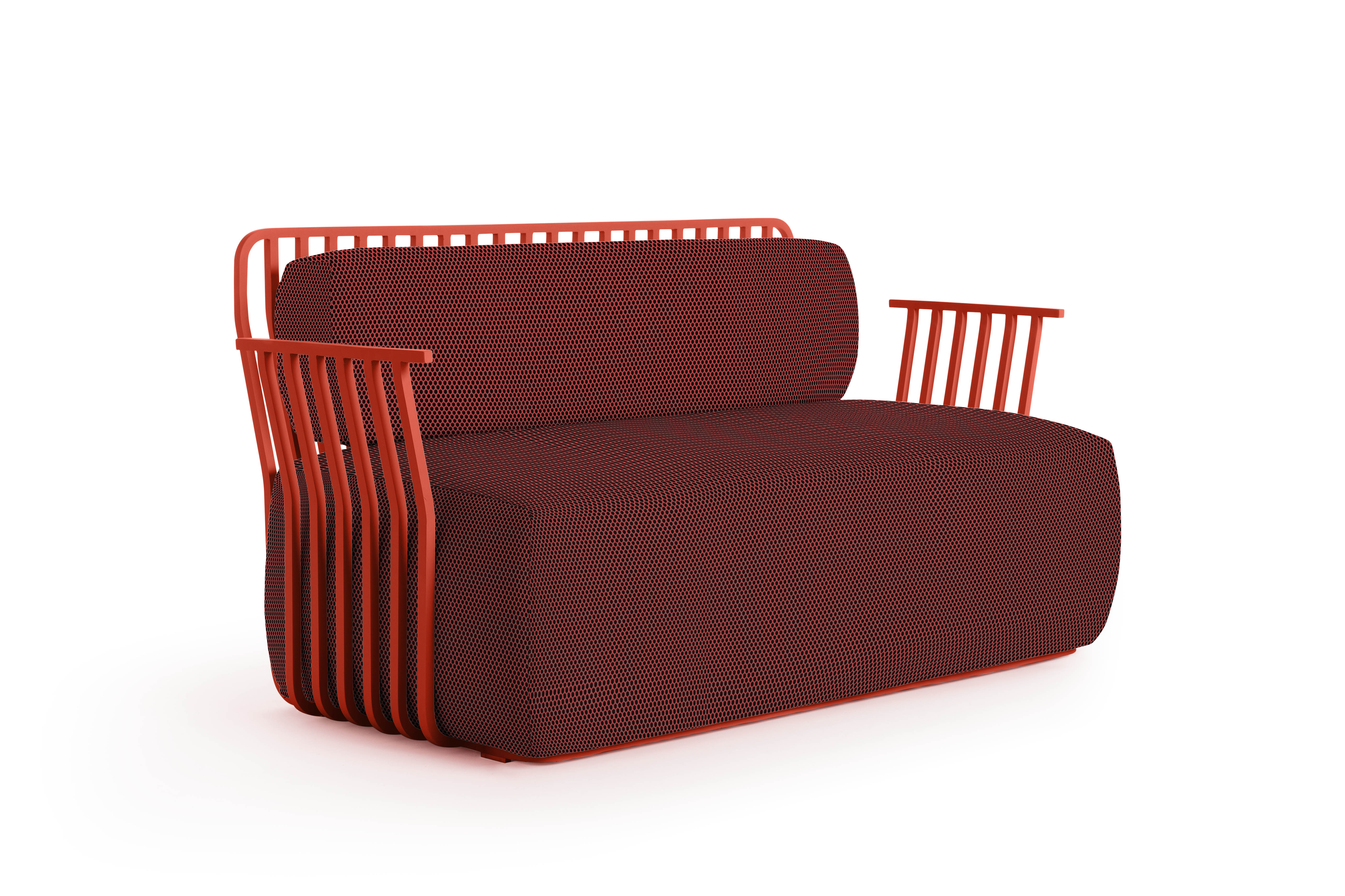 GRILL 2 seat sofa 45 hexagon red