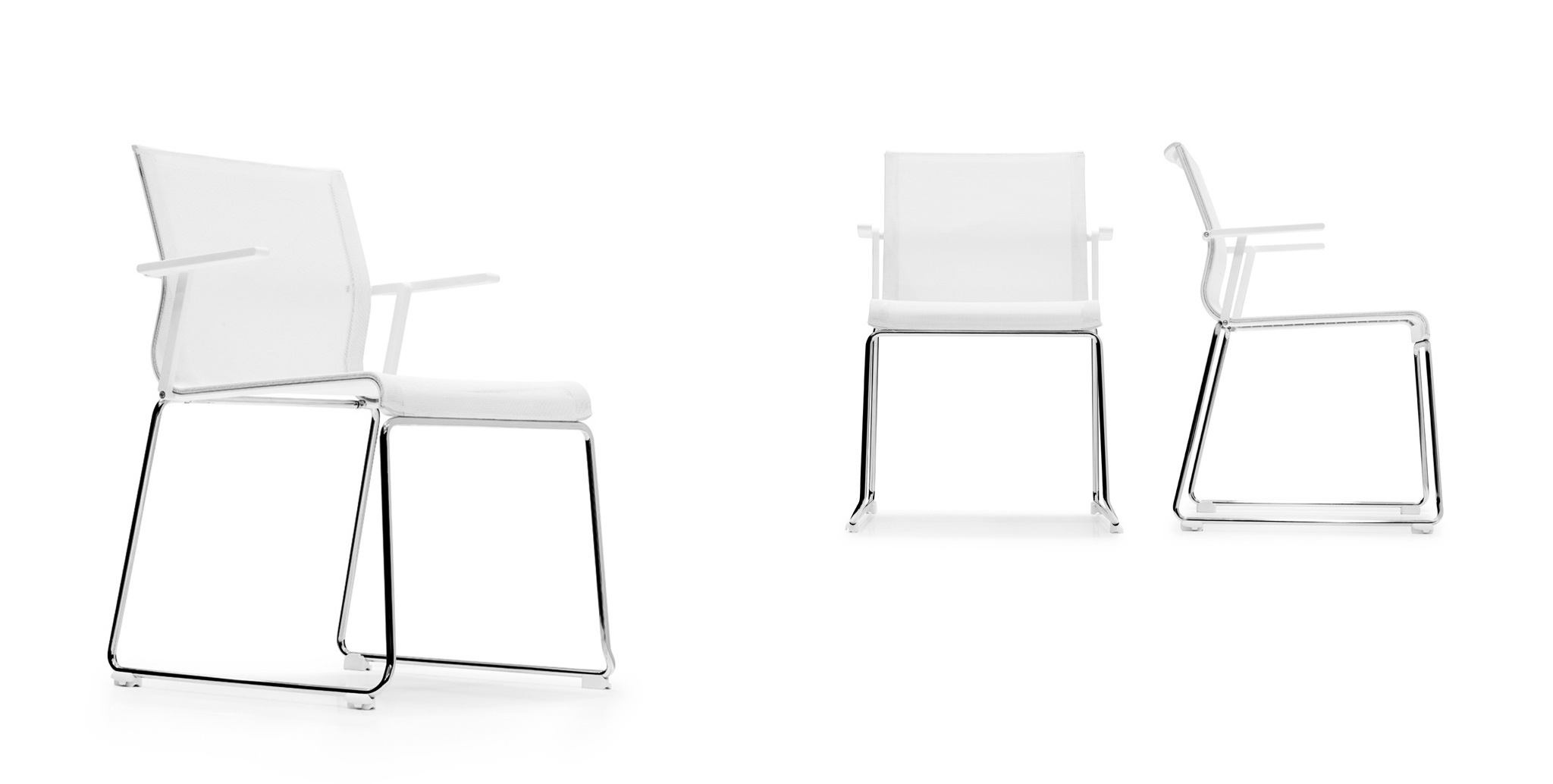 ICF office chair Stick Chair skid base conference HEA02