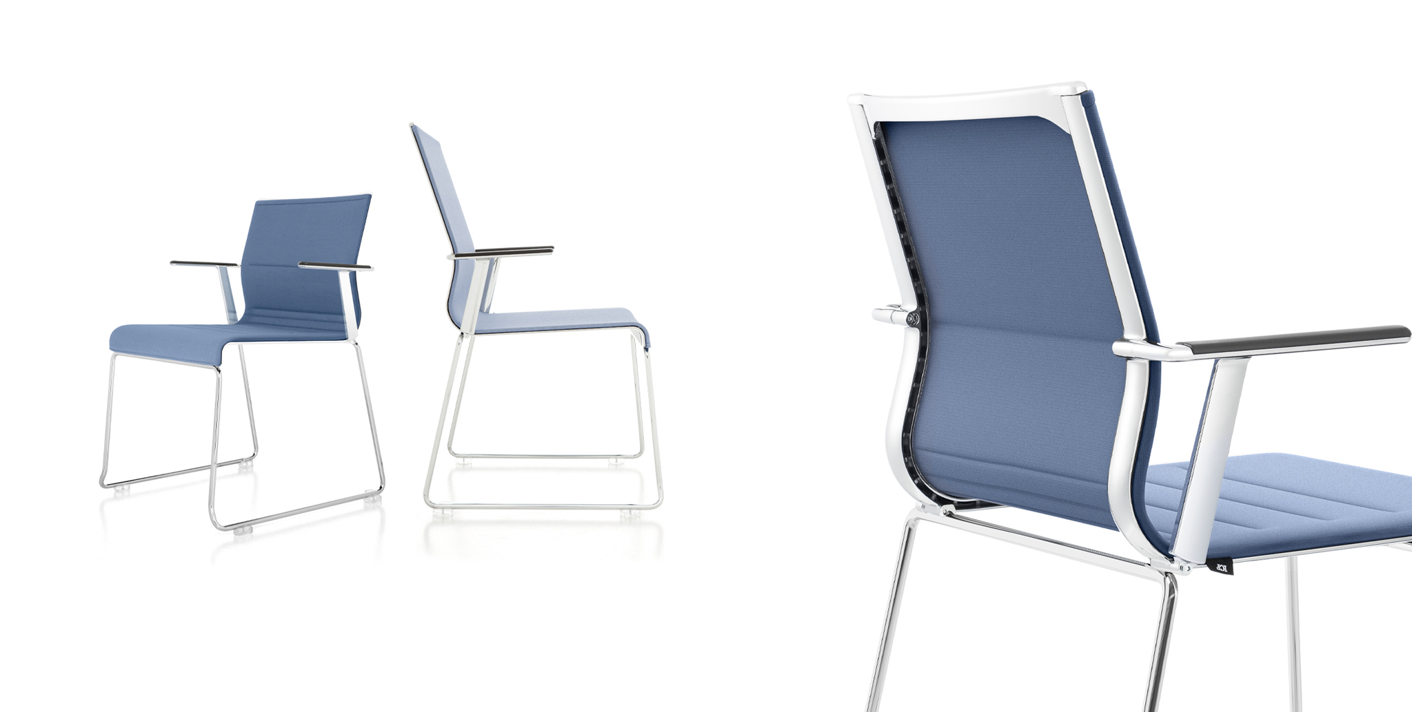 ICF office chair Stick Chair skid base conference HEA03