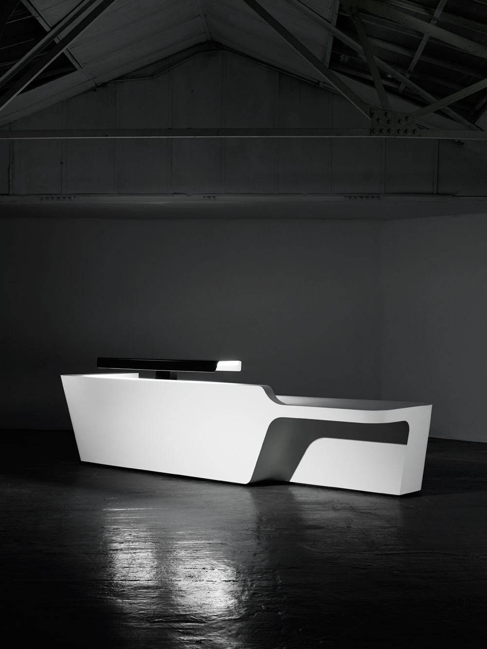 Modular Solid Surface Mono Reception Desk 2
