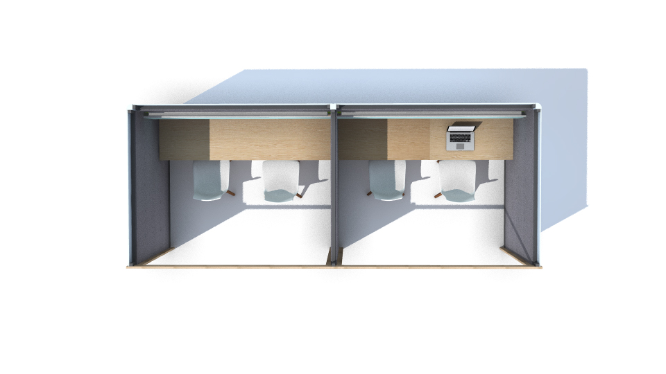 Oasis Linear Team Booth Cluster 1