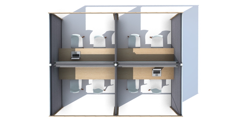 Oasis Linear Team Booth cluster 2