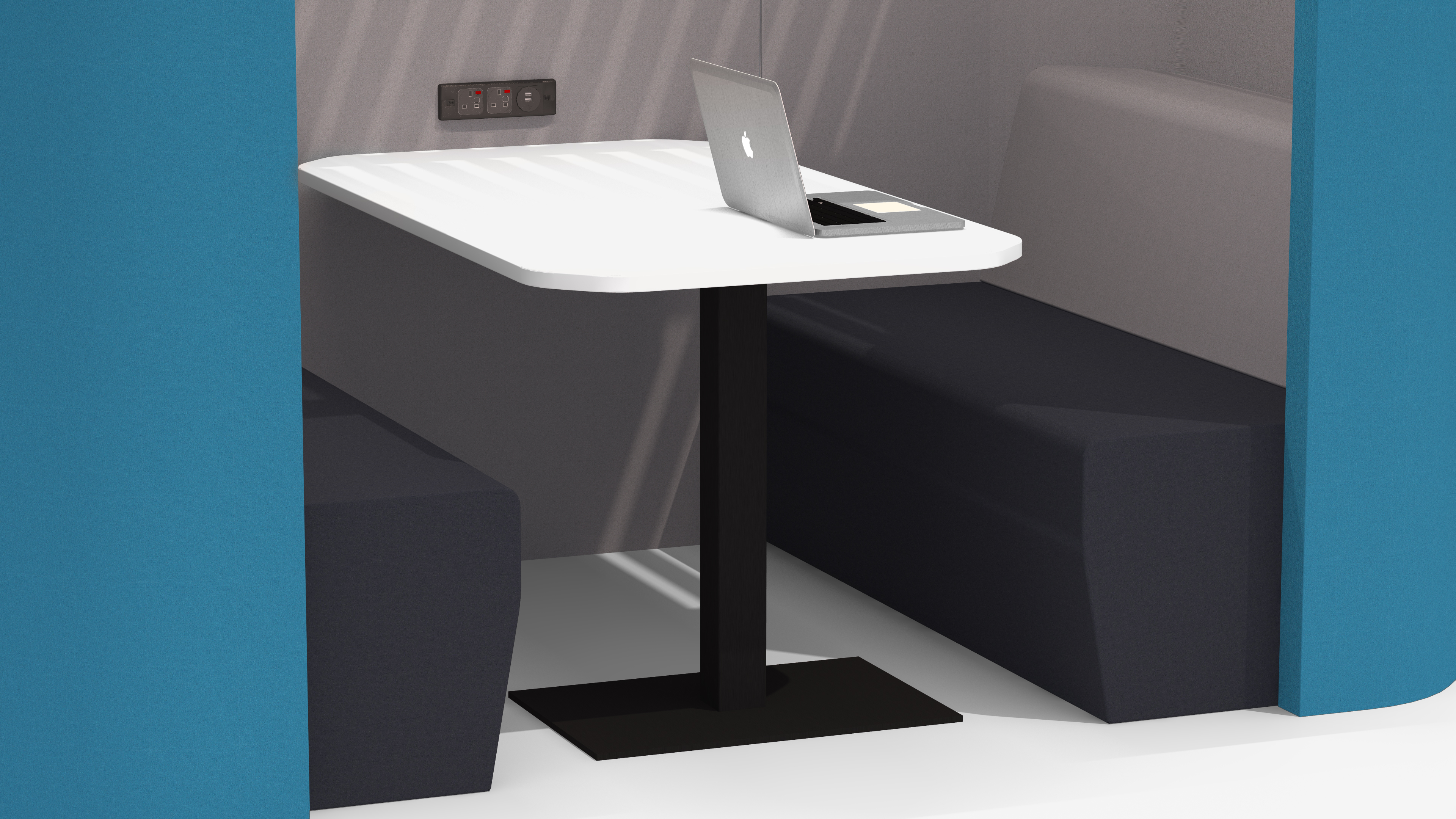 Oasis Soft Booth Team Collaboration Closeup