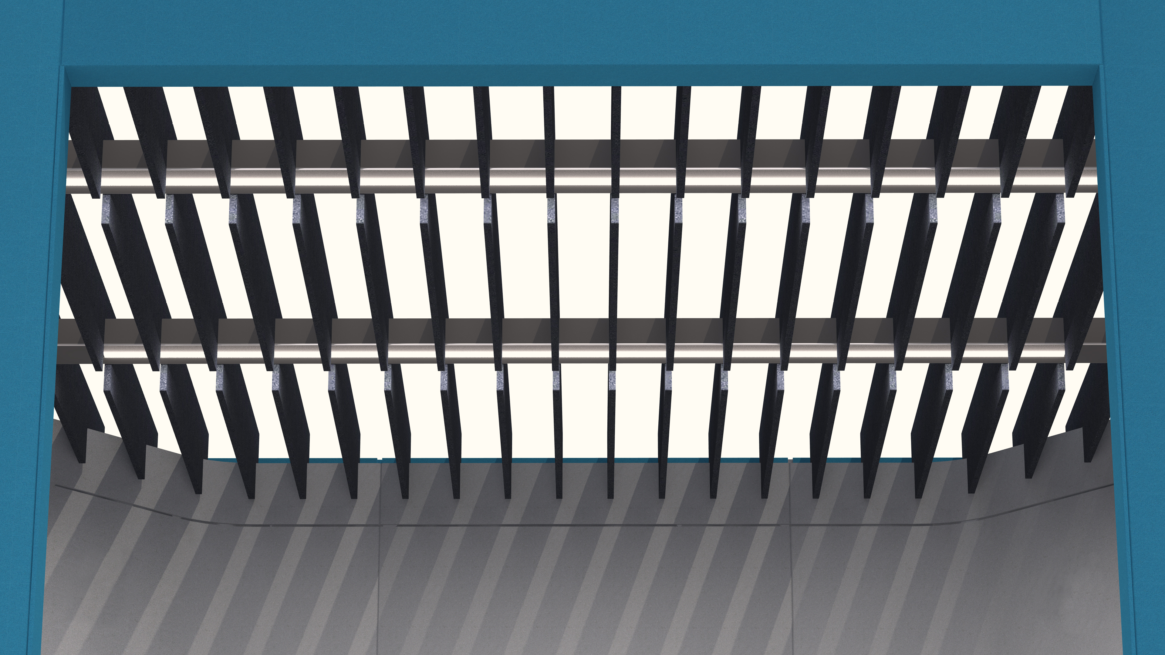 Oasis Soft Booth Team Louvered Ceiling