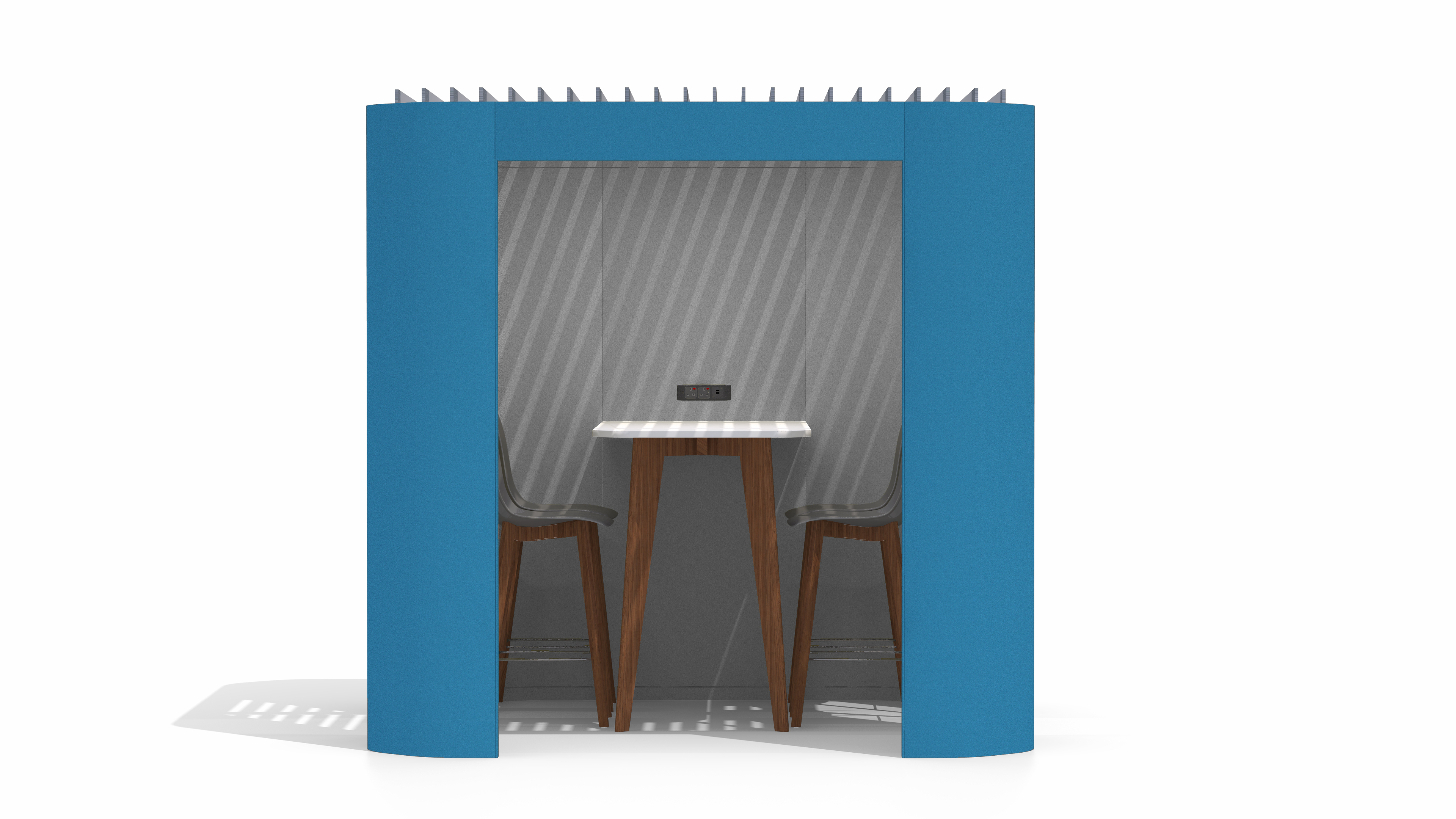 Oasis Soft Booth Team high table to Centre