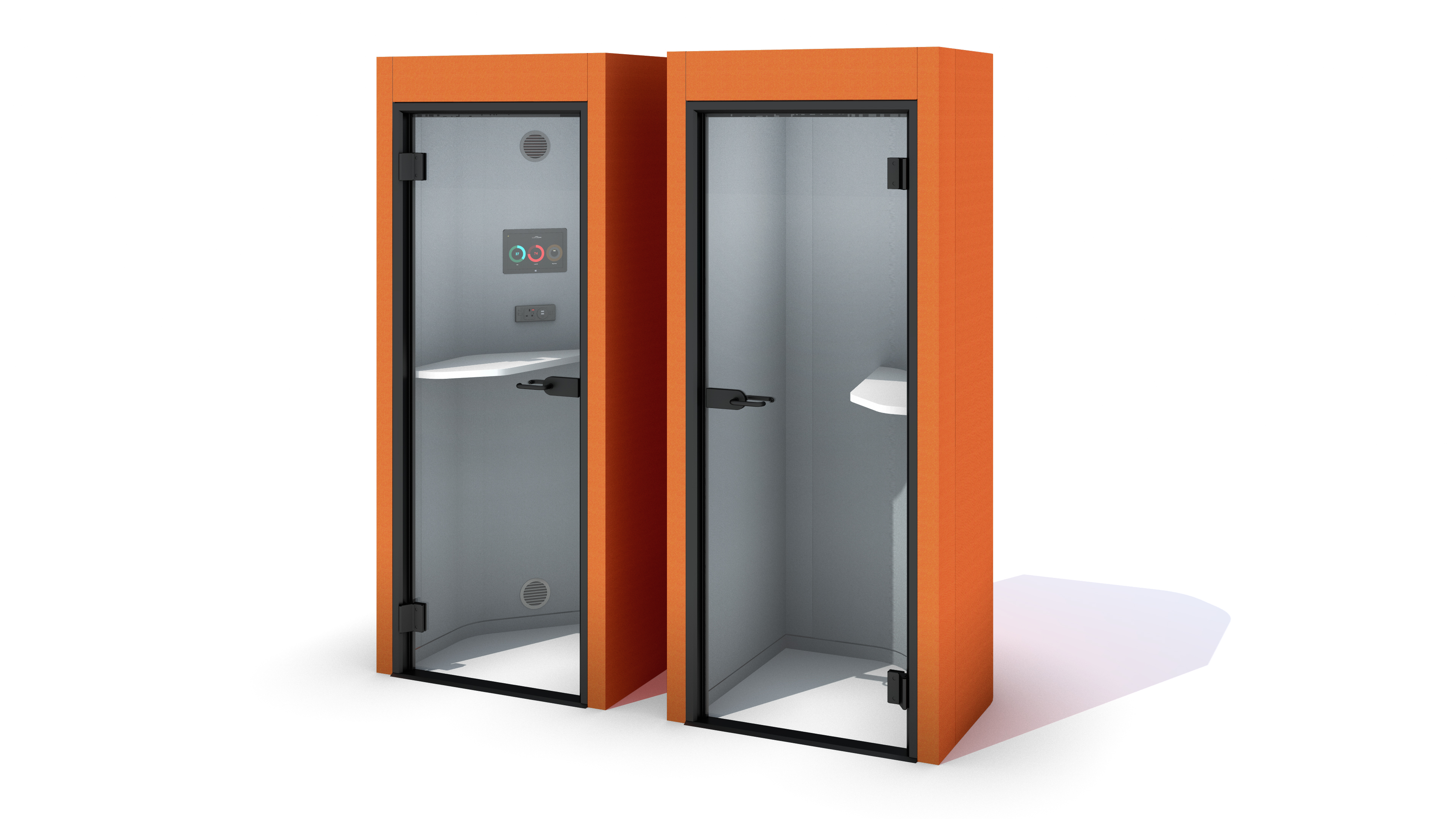 Oasis Soft Phone Booth showing both configuration