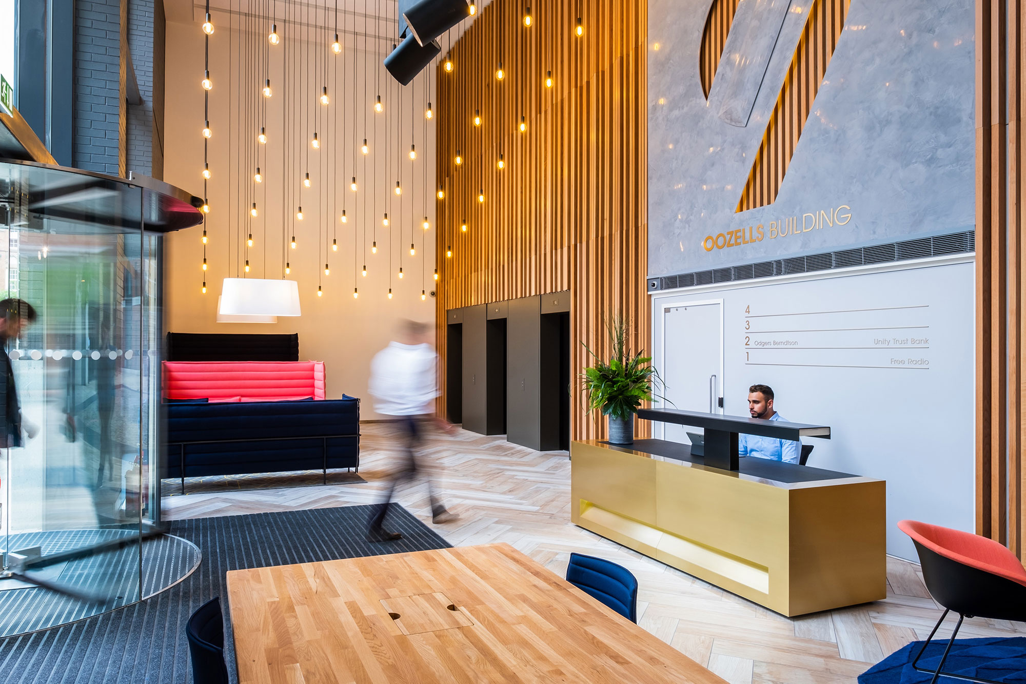 Test Modular brass desk Oozells Building