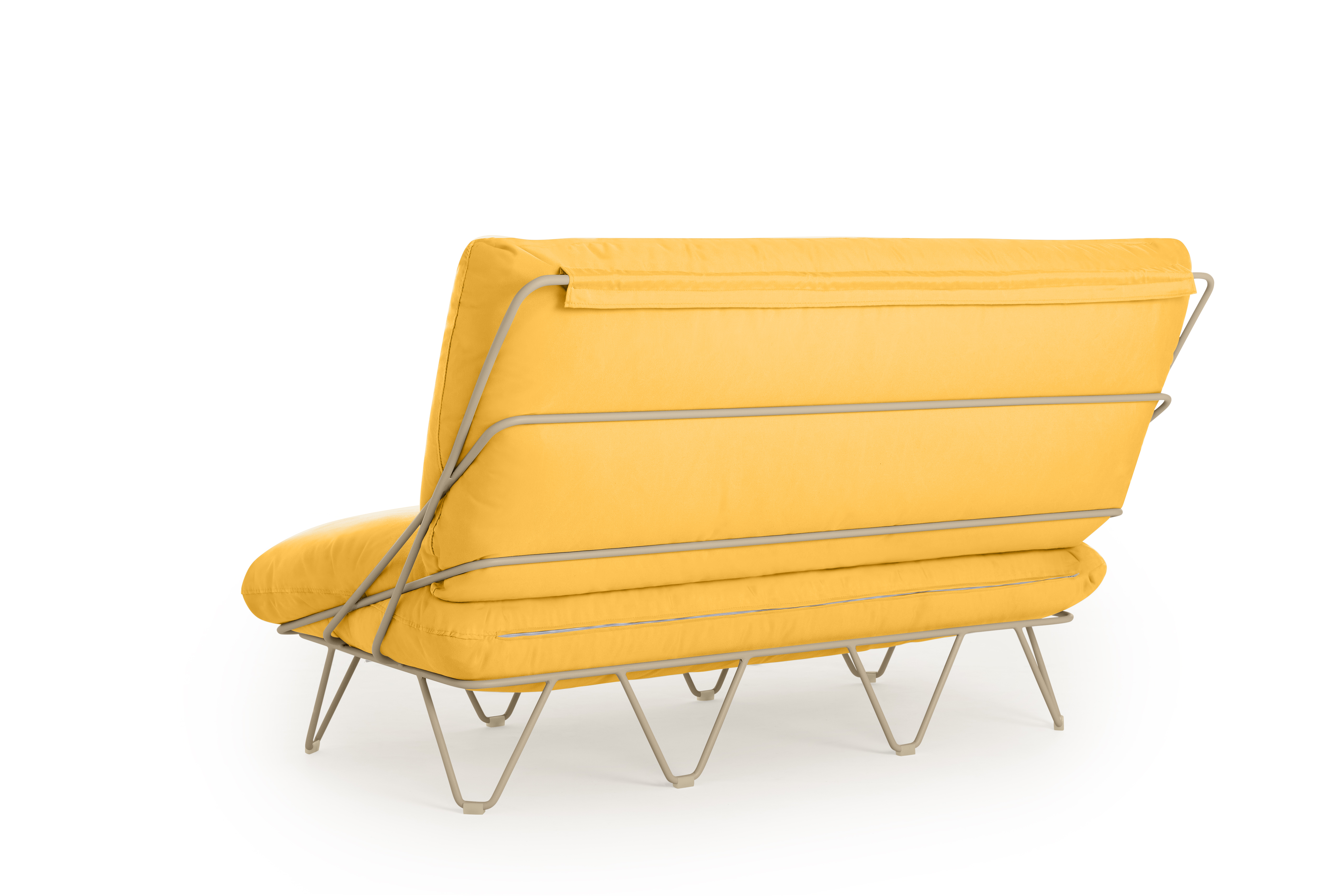 Valentina 2 seat sofa back plain mustard
