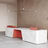 Modular marble reception desk
