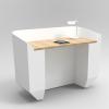 Umi Concierge Desk with oak worktop and legroom2