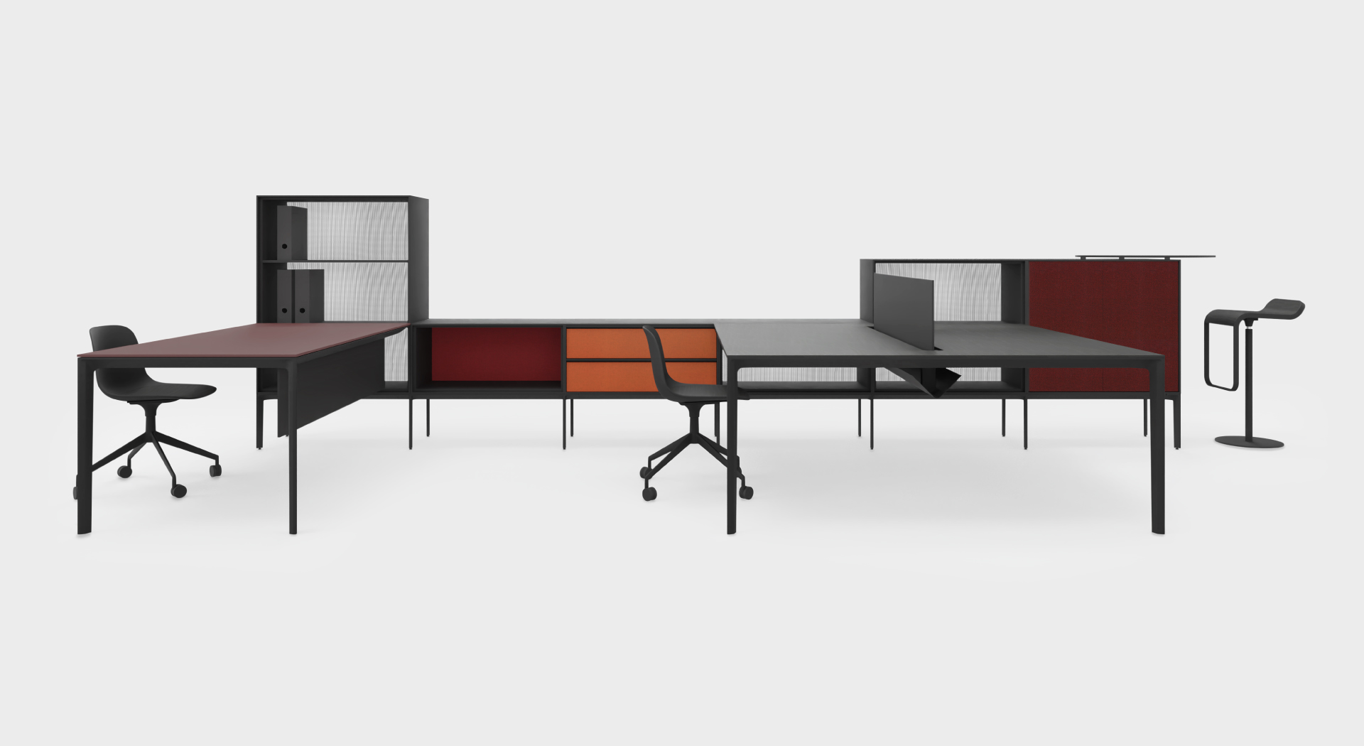 add system three workstations+seats