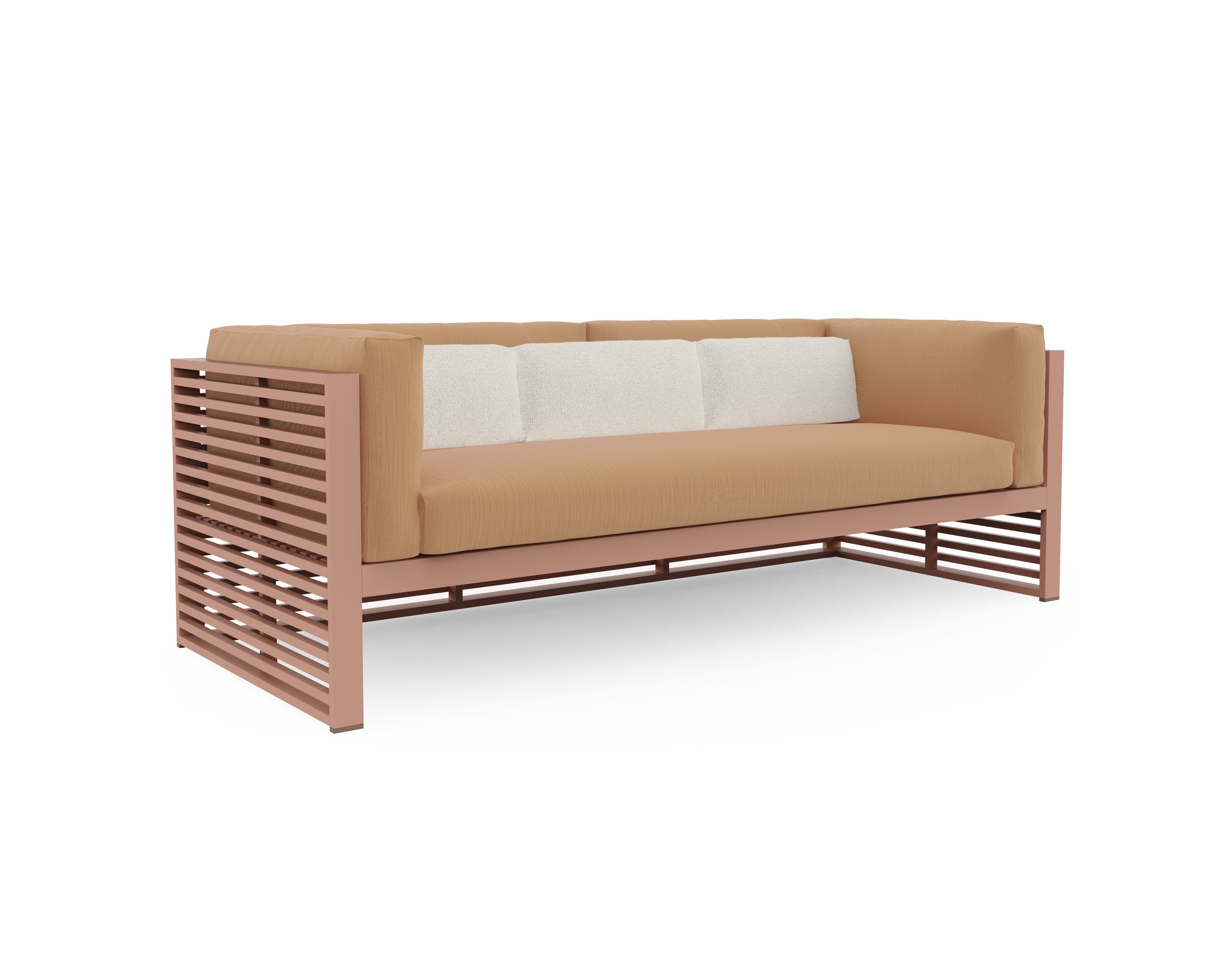 dna 3 seat sofa beige red product image 1