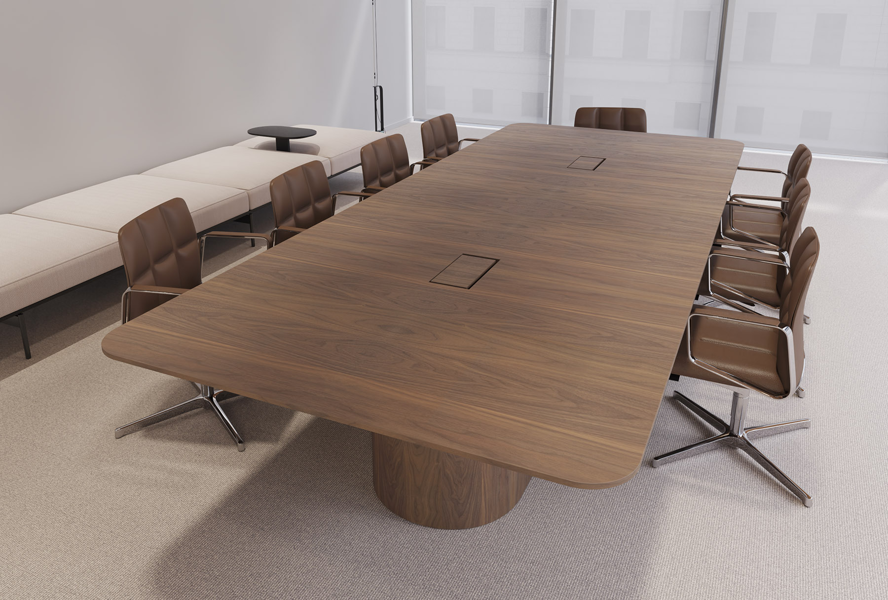 mesa curve rectangular pequena nogal ambiente vista 02