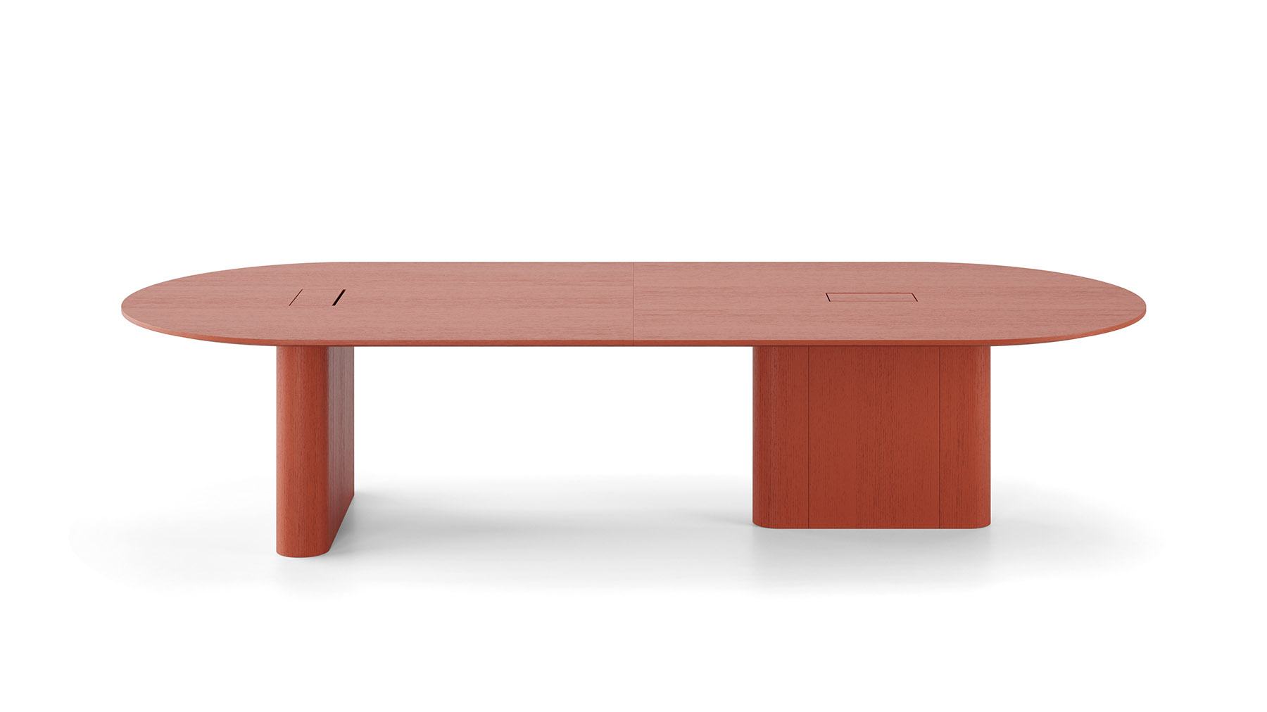 mesa one nogal 320 frontal wengue rojo