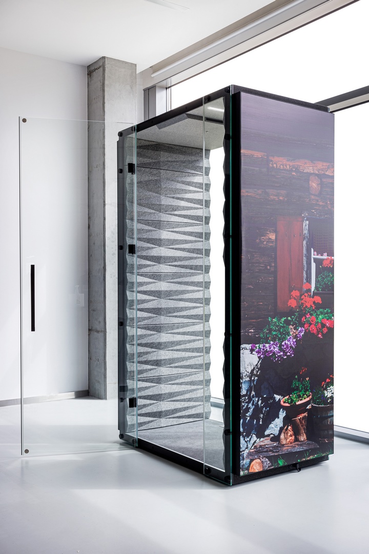 vank box diamond acoustic pod light box recycled pet light grey