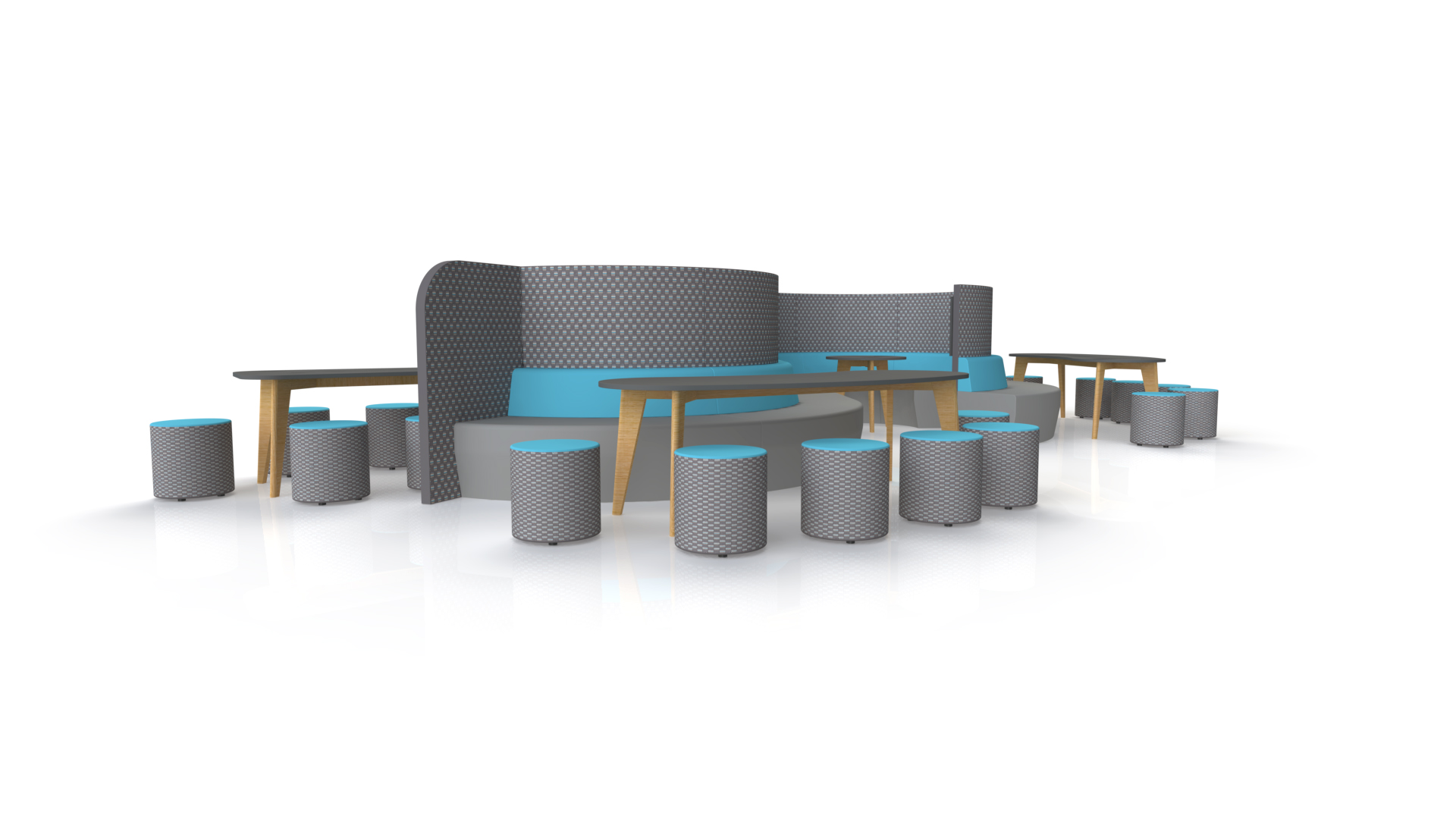 Curved Seating Meet Media v4