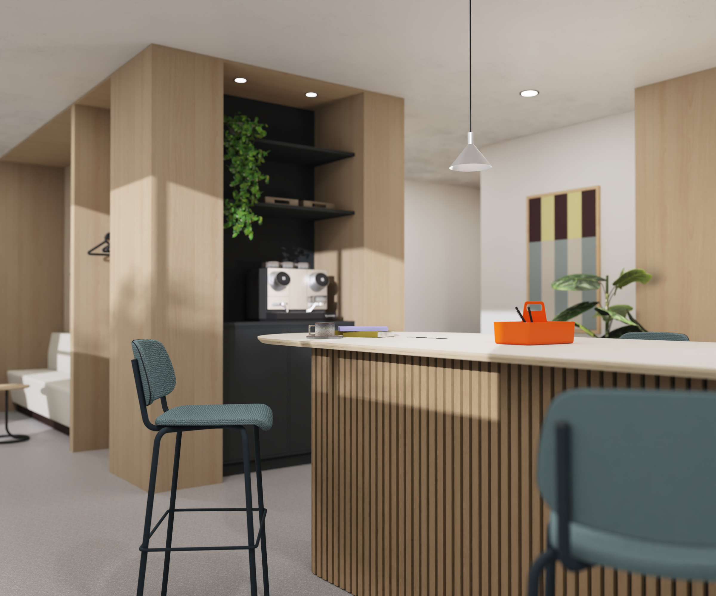 Huddle Settings Productbrochure realistische renders 3