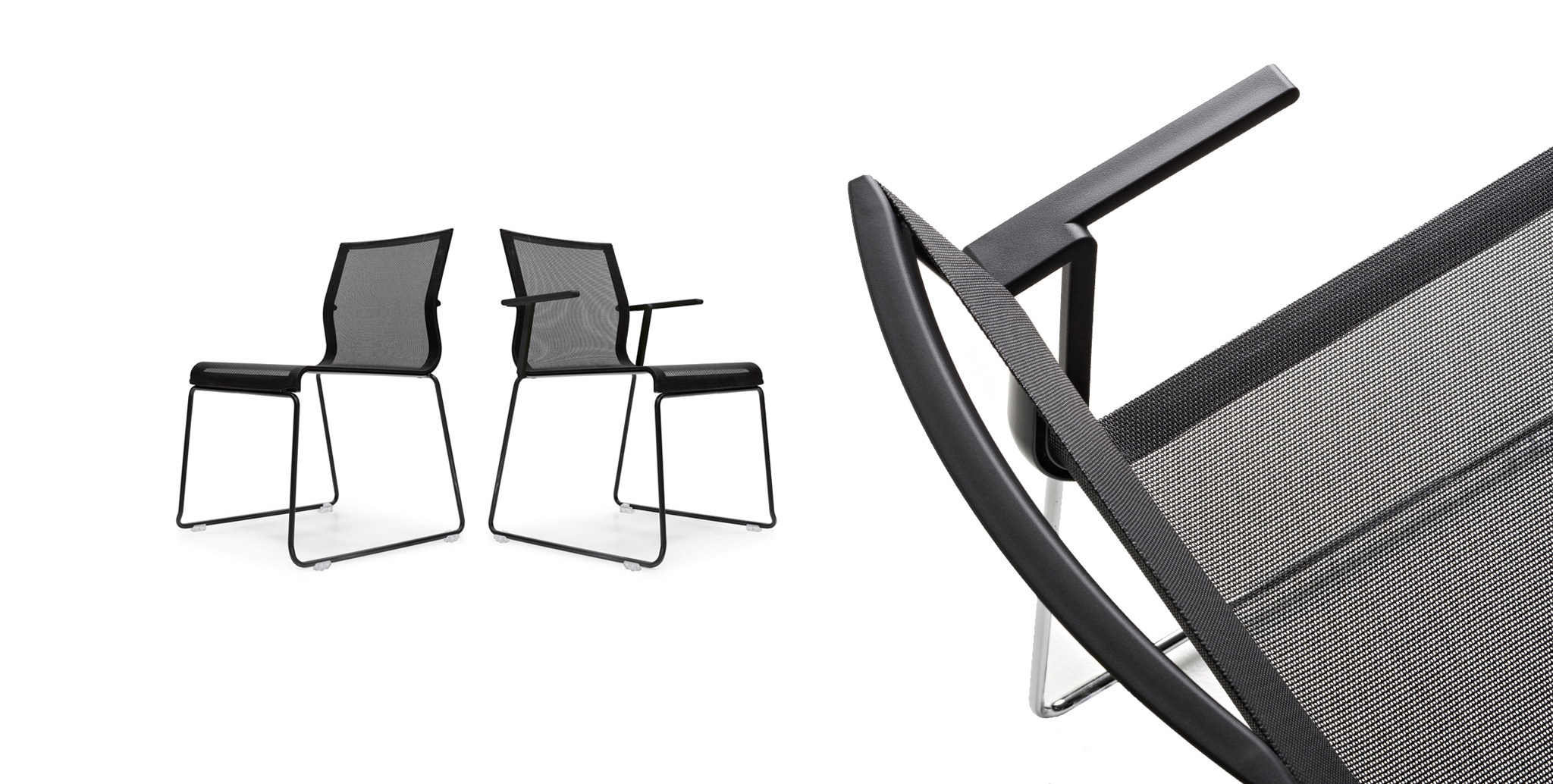 ICF office chair Stick Chair skid base conference HEA01