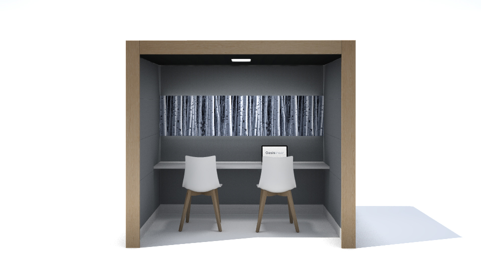 Oasis Linear Team Booth Front View