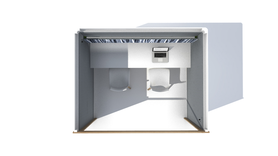 Oasis Linear Team Booth Plan View
