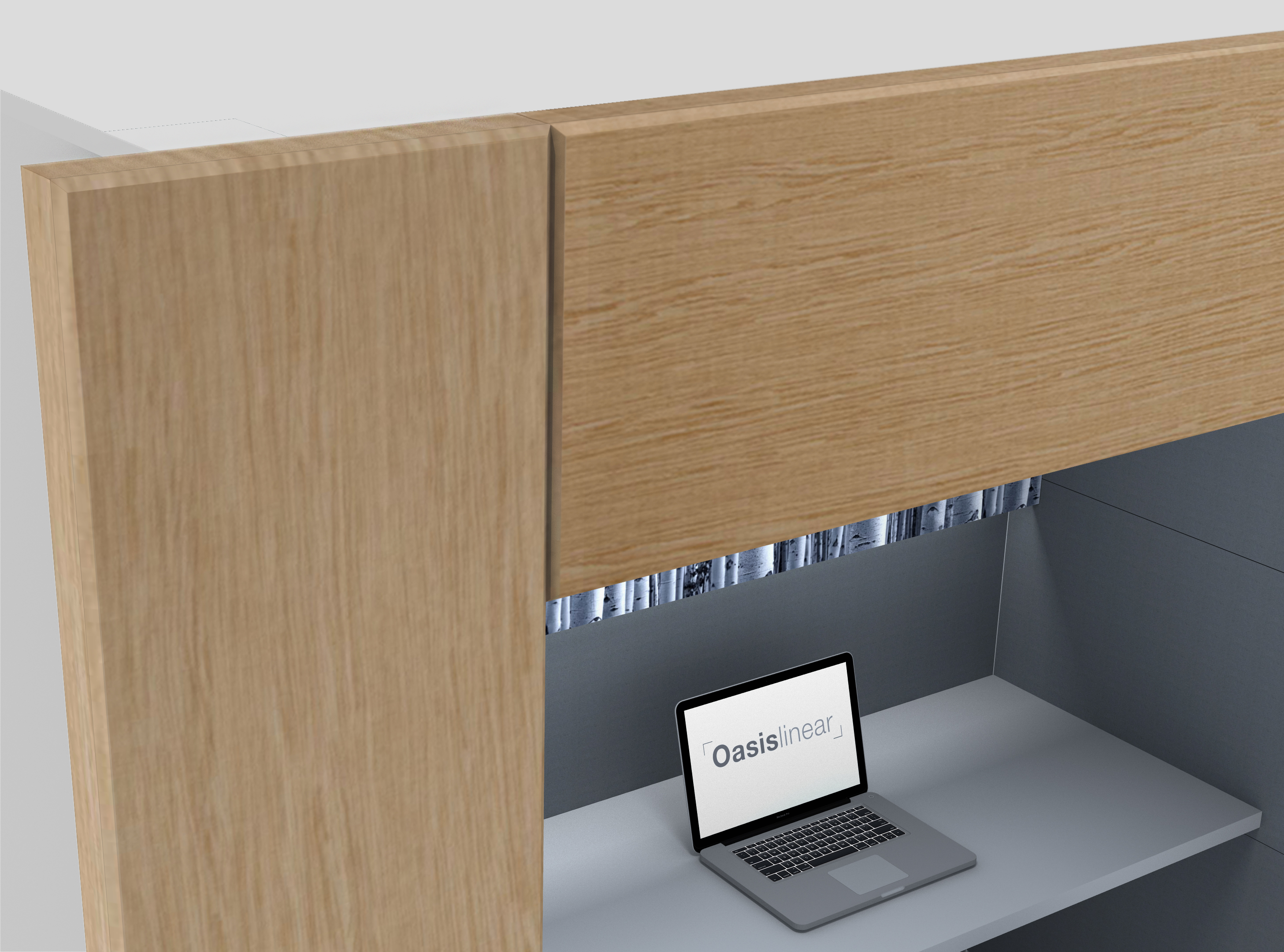 Oasis Linear Team Booth Timber Detail 2