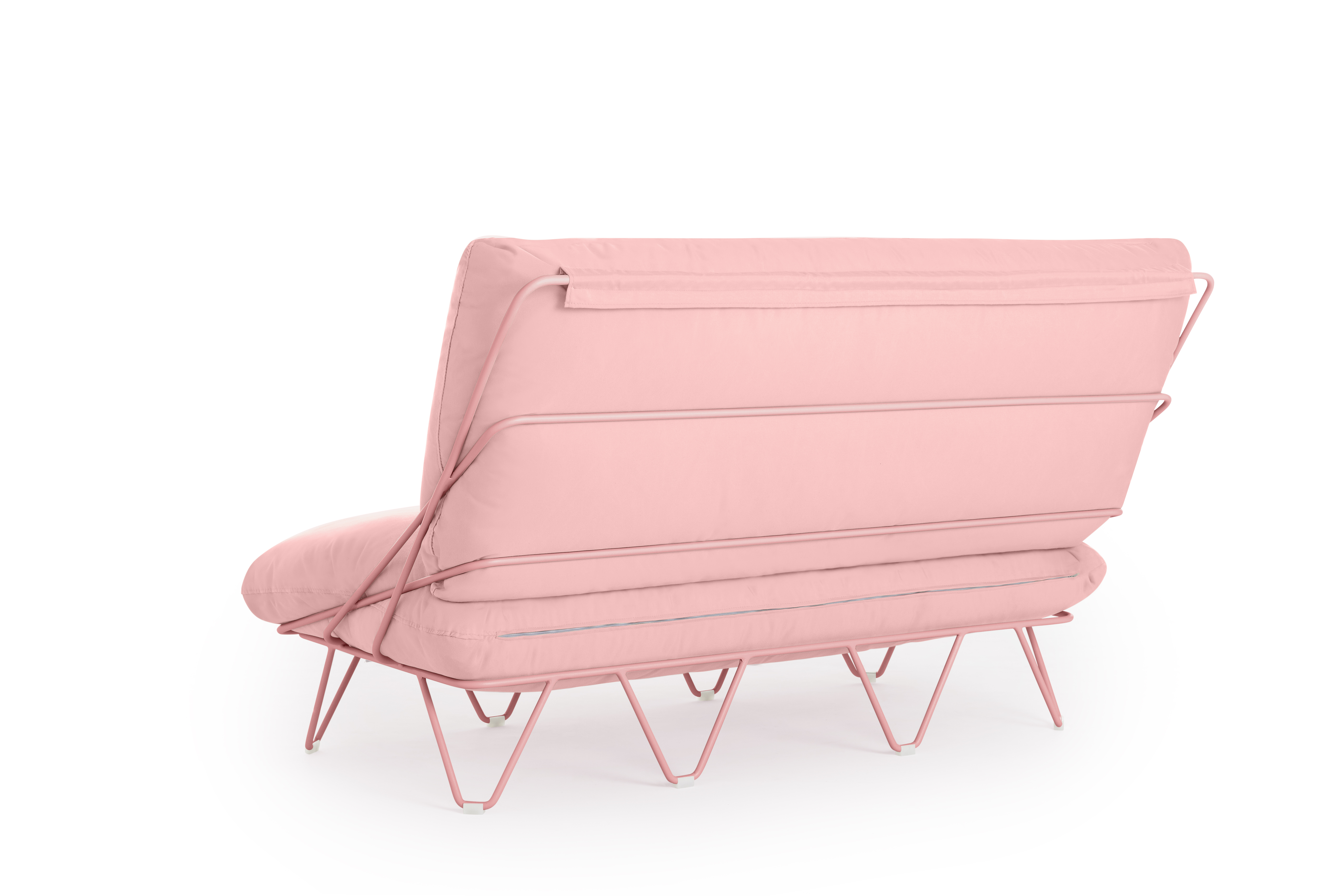 Valentina 2 seat sofa back plain pink