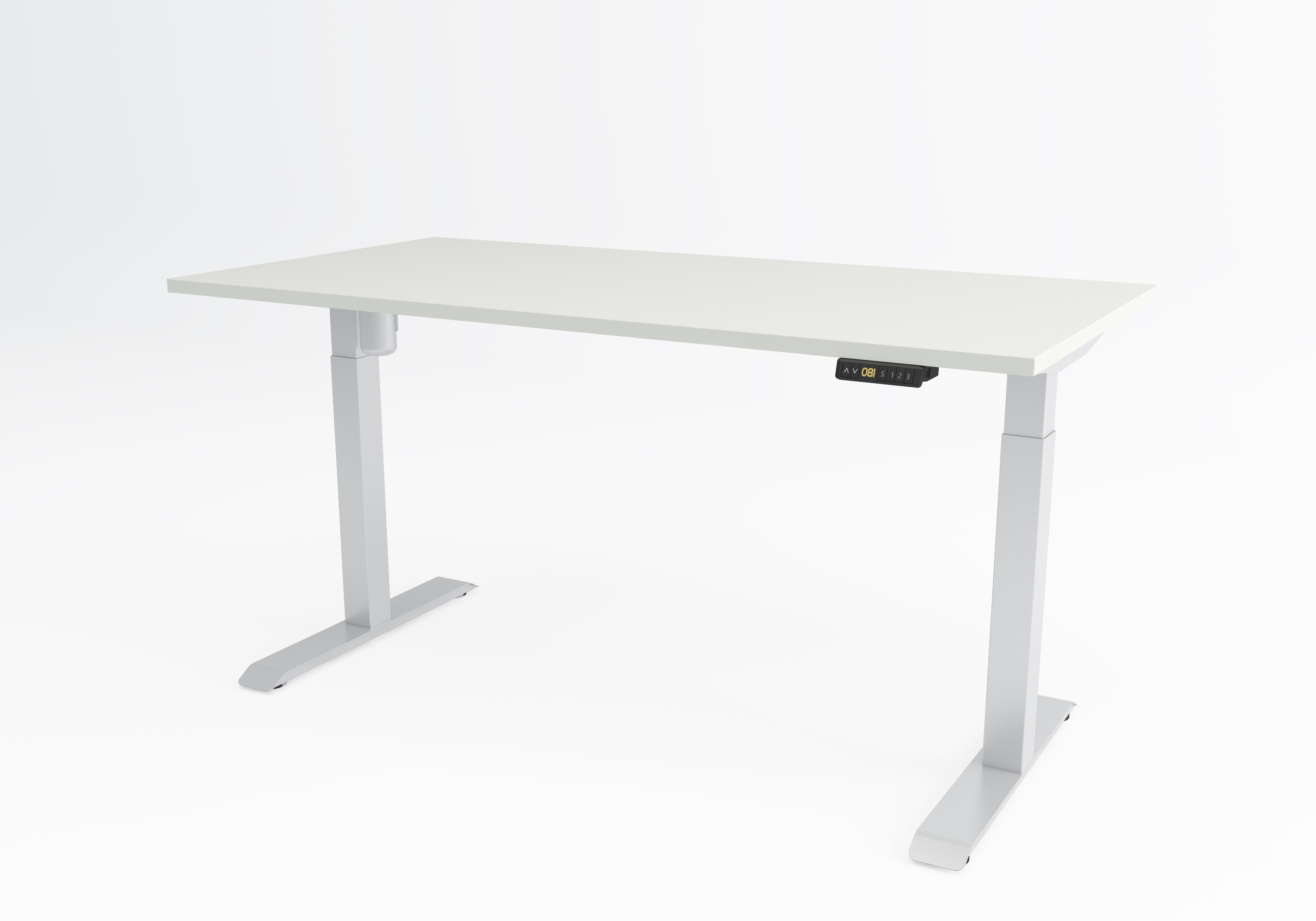 White frame with white tabletop